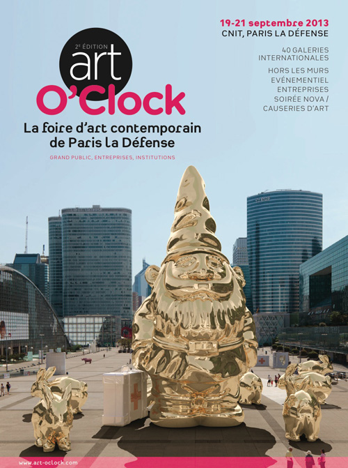 Affiche Art O'Clock 2013 pour la participation de Jérémy Taburchi à l'événement avec ses gélules d'antibios.