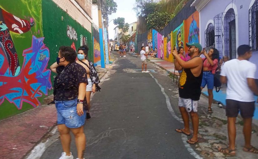 En exposition de rue à São Luis do Maranhão (Brésil)