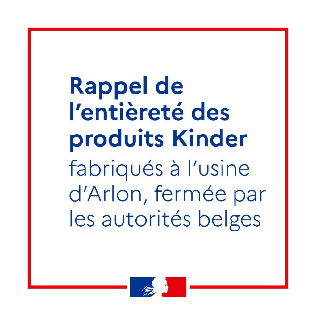 Rappel de produits Kinder