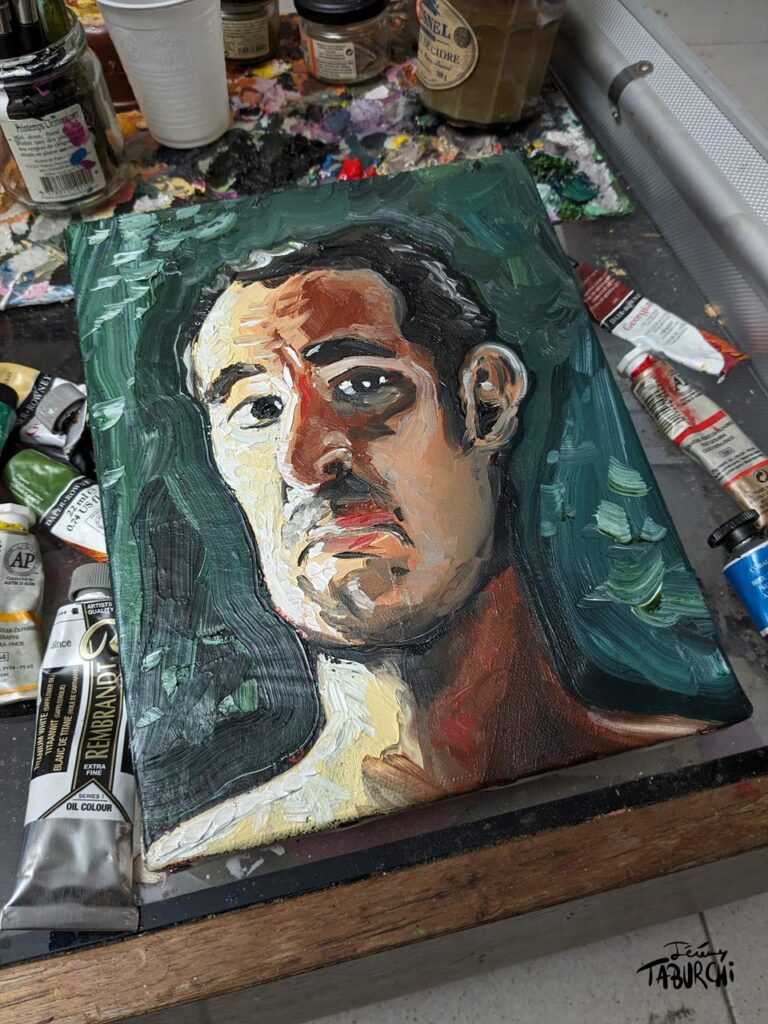 Autoportrait de l'artiste Jérémy Taburchi