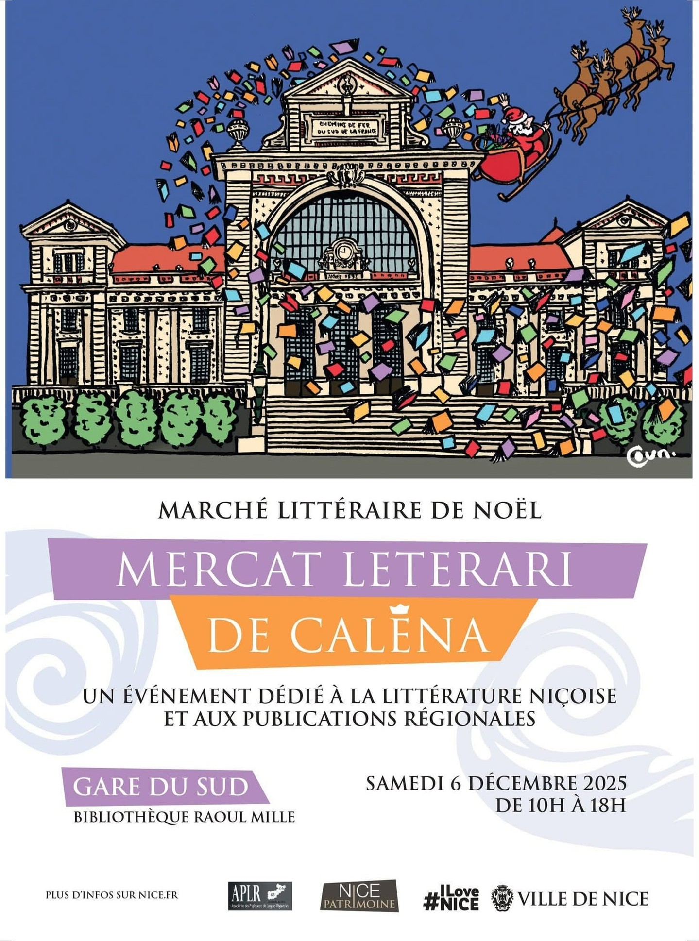 Marché littéraire de Noël 2025 à la Gare du Sud de Nice