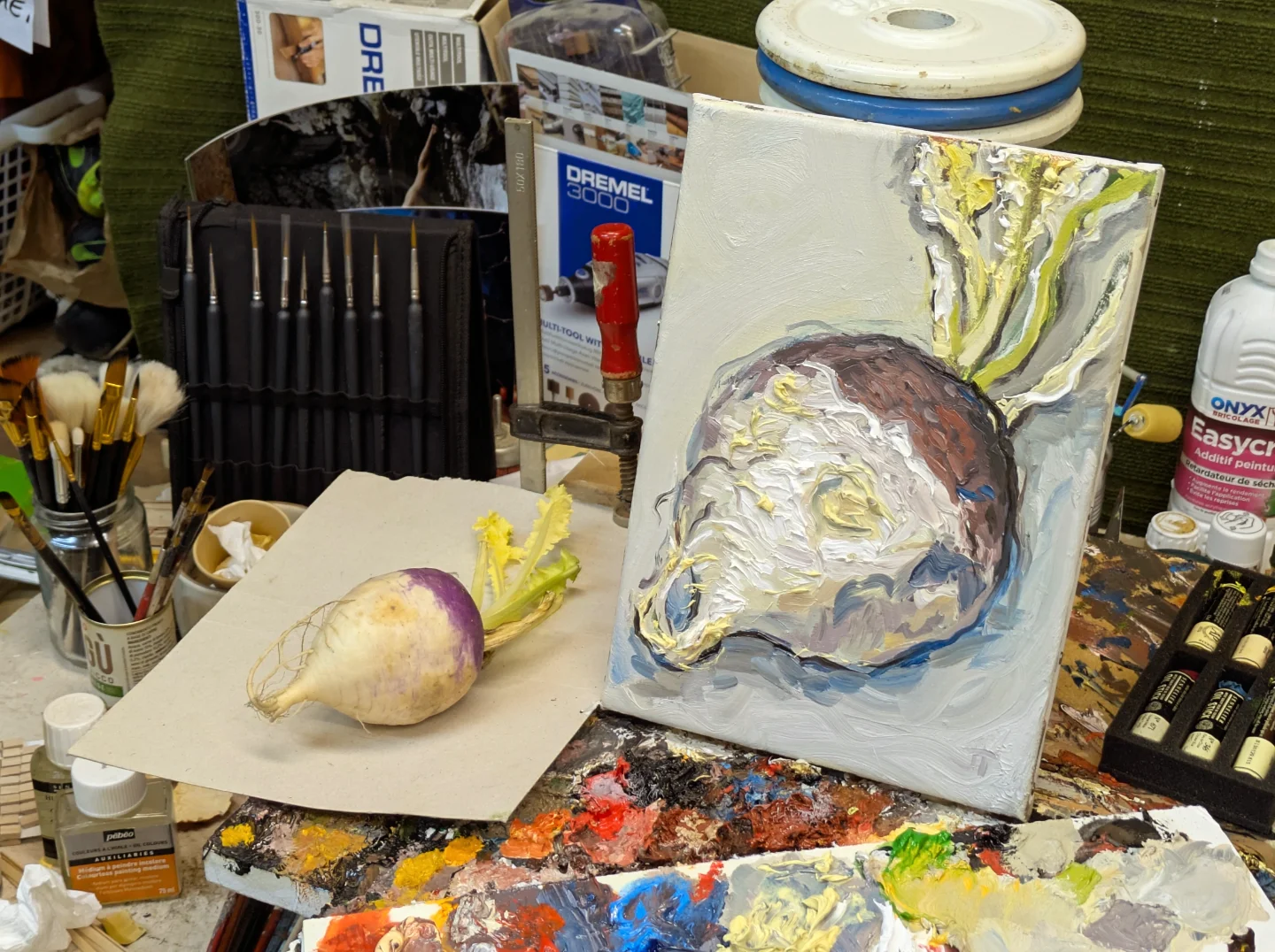 Une peinture à l'huile sur toile : le 