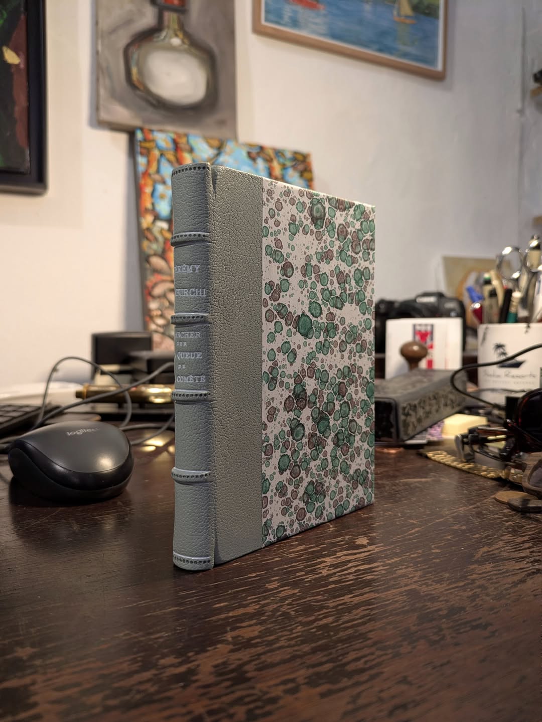 Mise en vente d'un exemplaire relié de mon recueil de poèmes, provenant de la collection particulière du relieur